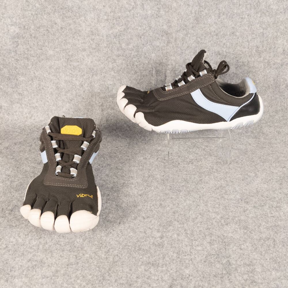 Vibram Five Finger Toe Shoes Black White Lace-Up Gorpcore W3684 Boys Size 5.5